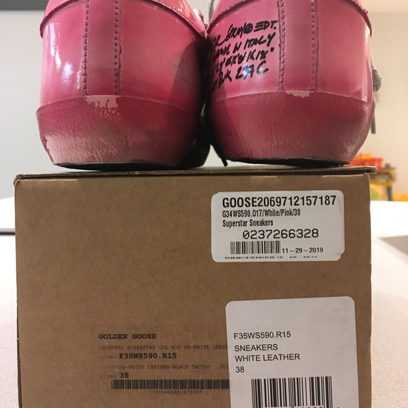 Golden Goose Superstar Sneaker White/Pink 38 NIB - Picture 4 of 8